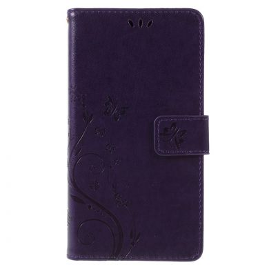 Чехол-книжка UniCase Flower Pattern для Samsung Galaxy J4 2018 (J400) - Dark Purple