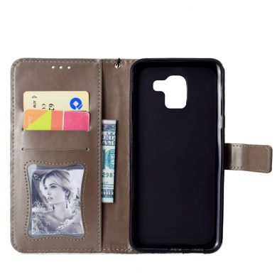 Чохол UniCase Leaf Wallet для Samsung Galaxy J6 2018 (J600) - Grey