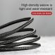 Дата-кабель BASEUS Kevlar Series type-c 3A (1м) - Black / Red. Фото 14 из 15