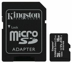 Карта памяти Kingston microSDHC 16GB Canvas Select Plus C10 UHS-I R100MB/s + адаптер - Black