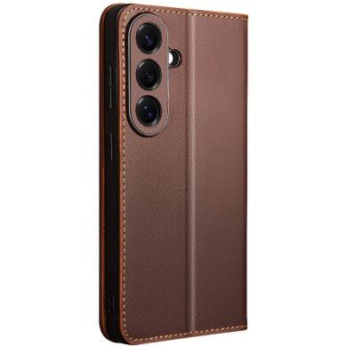 Шкіряний чохол QIALINO Wallet Case для Samsung Galaxy S26 - Brown