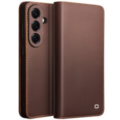 Шкіряний чохол QIALINO Wallet Case для Samsung Galaxy S26 - Brown