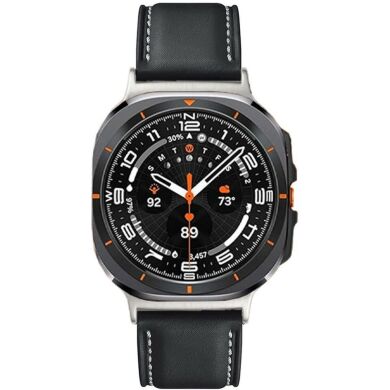 Шкіряний ремінець Deexe Genuine Leather для Samsung Galaxy Watch Ultra (47mm) / Ultra (2025) - Black
