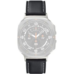 Шкіряний ремінець Deexe Genuine Leather для Samsung Galaxy Watch Ultra (47mm) / Ultra (2025) - Black