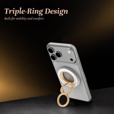 Магнитное кольцо-держатель LEREACH Triple Ring - Black / Gold