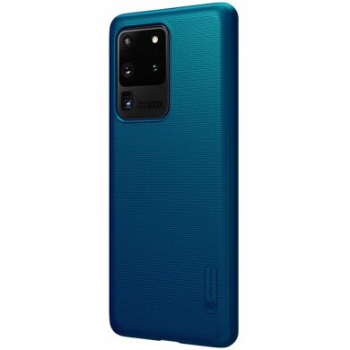 Пластиковый чехол NILLKIN Frosted Shield для Samsung Galaxy S20 Ultra (G988) - Peacock Blue