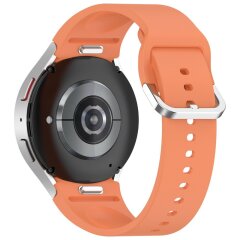 Ремешок Deexe Silicone Band для Samsung Galaxy Watch 4 / 4 Classic / 5 / 5 Pro / 6 / 6 Classic / 7 / FE - Orange