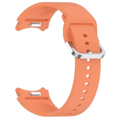 Ремешок Deexe Silicone Band для Samsung Galaxy Watch 4 / 4 Classic / 5 / 5 Pro / 6 / 6 Classic / 7 / FE - Orange