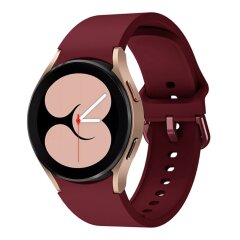 Ремешок Deexe Soft Silicone для Samsung Galaxy Watch 4 Classic (46mm) / Watch 4 Classic (42mm) / Watch 4 (40mm) / Watch 4 (44mm) - Wine Red