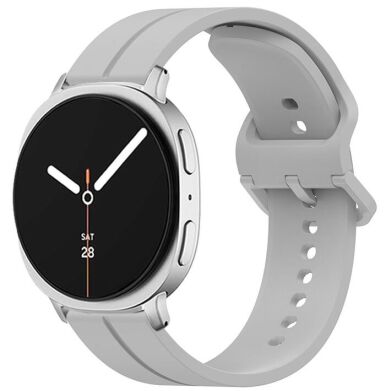 Ремешок KALEBOL Groove Design для Samsung Galaxy Watch 8 (40/44mm) / 8 Classic - Light Grey