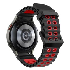 Ремінець KALEBOL Ocean Strap для Samsung Galaxy Watch 4 / 4 Classic / 5 / 5 Pro / 6 / 6 Classic / 7 / FE - Black / Red