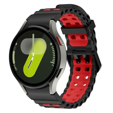 Ремінець KALEBOL Ocean Strap для Samsung Galaxy Watch 4 / 4 Classic / 5 / 5 Pro / 6 / 6 Classic / 7 / FE - Black / Red