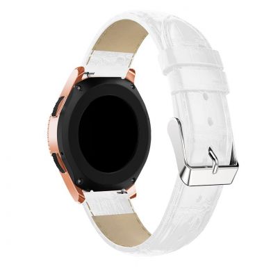 Ремешок UniCase Crocodile Texture для Samsung Galaxy Watch 42mm / Watch 3 41mm - White