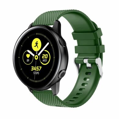 Ремінець UniCase Rhombus Texture для Samsung Watch Active / Active 2 40mm / Active 2 44mm - Green