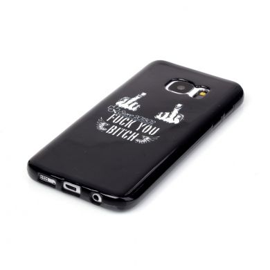 Силиконовая накладка Deexe Black Style для Samsung Galaxy S7 (G930) - Fuck You