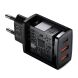 Сетевое зарядное устройство Baseus Compact Quick Charger 2USB + Type-C (30W) CCXJ-E01 - Black. Фото 5 из 21