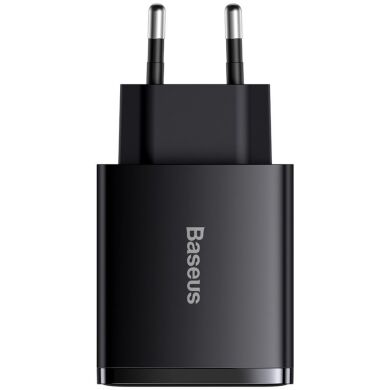 Мережевий зарядний пристрій Baseus Compact Quick Charger 2USB + Type-C (30W) CCXJ-E01 - Black