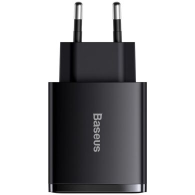 Сетевое зарядное устройство Baseus Compact Quick Charger 2USB + Type-C (30W) CCXJ-E01 - Black