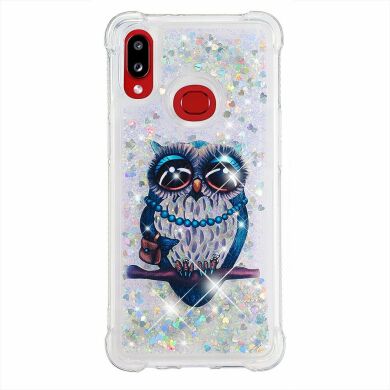 Силиконовая (TPU) накладка Deexe Fashion Glitter для Samsung Galaxy A10s (A107) - Owl