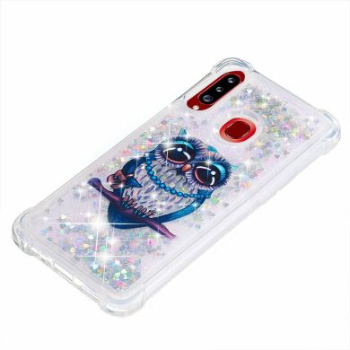 Силіконовий (TPU) чохол Deexe Fashion Glitter для Samsung Galaxy A20s (A207) - Owl