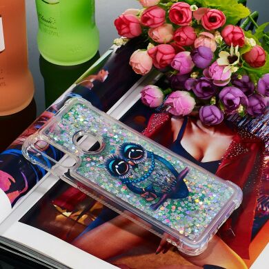 Силіконовий (TPU) чохол Deexe Fashion Glitter для Samsung Galaxy A20s (A207) - Owl
