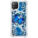 Силиконовый (TPU) чехол Deexe Fashion Glitter для Samsung Galaxy A22 (A225) / M22 (M225) - Blue Butterfly. Фото 3 из 7