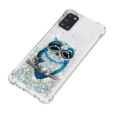 Силиконовый (TPU) чехол Deexe Fashion Glitter для Samsung Galaxy A31 (A315) - Owl