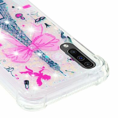 Силіконовий (TPU) чохол Deexe Fashion Glitter для Samsung Galaxy A50 (A505) / A30s (A307) / A50s (A507) - Eiffel Tower with Bowknot