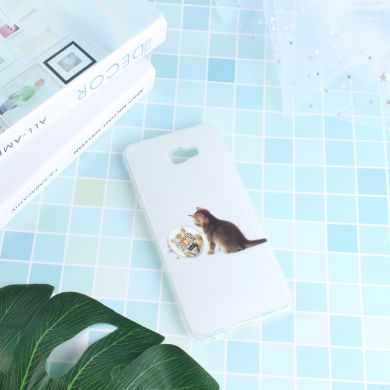 Силіконовий (TPU) чохол Deexe Life Style для Samsung Galaxy J4+ (J415) - Cat and Mirror
