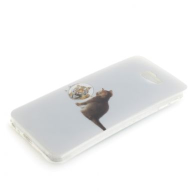 Силіконовий (TPU) чохол Deexe Life Style для Samsung Galaxy J4+ (J415) - Cat and Mirror