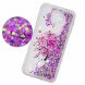 Силіконовий (TPU) чохол Deexe Liquid Glitter для Samsung Galaxy J6+ (J610) Tree with Pink Flower