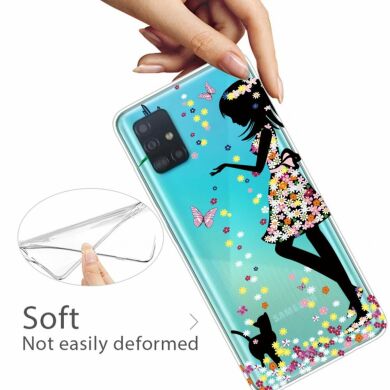 Силіконовий (TPU) чохол Deexe Pretty Glossy для Samsung Galaxy A31 (A315) - Flowered Beauty