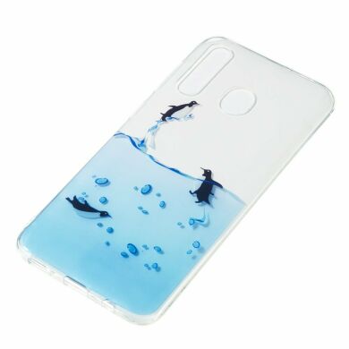 Силиконовый (TPU) чехол Deexe Pretty Glossy для Samsung Galaxy A50 (A505) - Penguin
