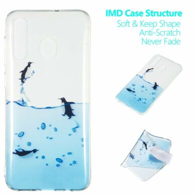 Силіконовий (TPU) чохол Deexe Pretty Glossy для Samsung Galaxy A50 (A505) - Penguin