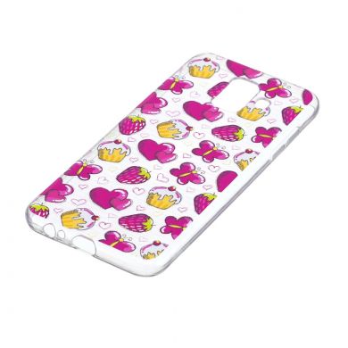 Силіконовий (TPU) чохол Deexe Pretty Glossy для Samsung Galaxy A6 2018 (A600) - Sweet Pattern