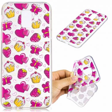 Силіконовий (TPU) чохол Deexe Pretty Glossy для Samsung Galaxy A6 2018 (A600) - Sweet Pattern