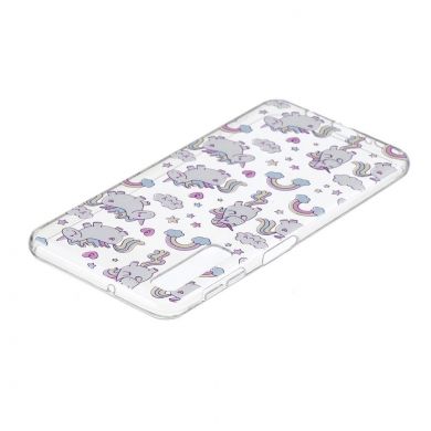 Силиконовый (TPU) чехол Deexe Pretty Glossy для Samsung Galaxy A7 2018 (A750) - Lovely Unicorns
