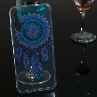 Силіконовий (TPU) чохол Deexe Pretty Glossy для Samsung Galaxy A70 (A705) - Feather Dream Catcher