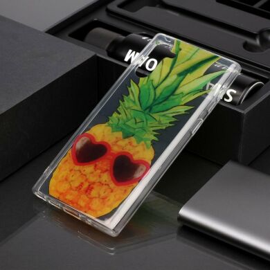 Силиконовый (TPU) чехол Deexe Pretty Glossy для Samsung Galaxy Note 10 (N970) - Pineapple