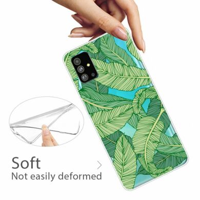 Силиконовый (TPU) чехол Deexe Pretty Glossy для Samsung Galaxy S20 (G980) - Banana Leaves