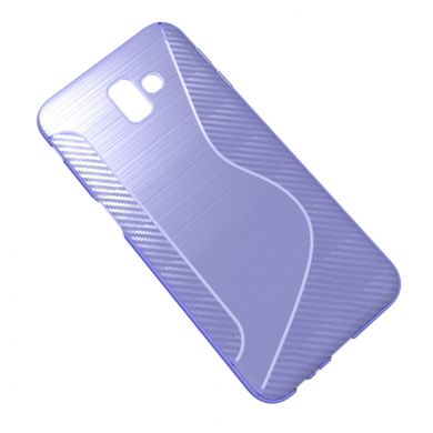 Силиконовый (TPU) чехол Deexe S Line для Samsung Galaxy J6+ (J610) - Purple