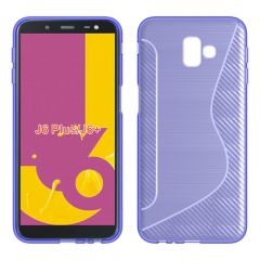 Силиконовый (TPU) чехол Deexe S Line для Samsung Galaxy J6+ (J610) - Purple