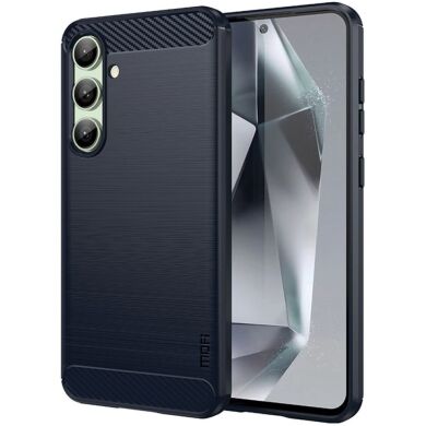 Силиконовый (TPU) чехол MOFI Carbon Fiber для Samsung Galaxy S24 FE (S721) - Blue