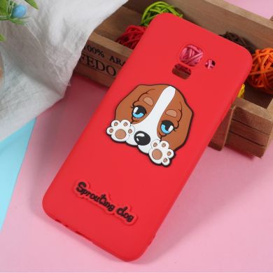 Силиконовый (TPU) чехол UniCase 3D Cartoon Pattern для Samsung Galaxy J6 2018 (J600) - Cute Dog C