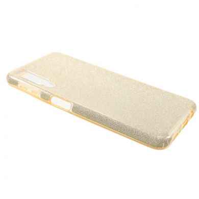 Силиконовый (TPU) чехол UniCase Glitter Cover для Samsung Galaxy A7 2018 (A750) - Gold