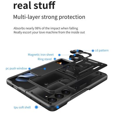 Защитный чехол Deexe Armor Shield (FF) для Samsung Galaxy Fold 6 - Blue