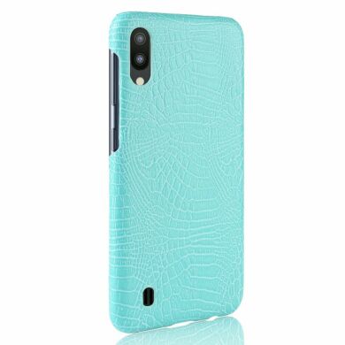 Защитный чехол Deexe Croco Style для Samsung Galaxy M10 (M105) - Cyan