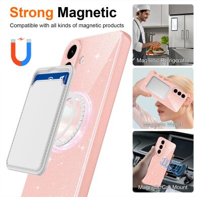 Защитный чехол Deexe Glitter Case with MagSafe для Samsung Galaxy A27 (A276) - Blue