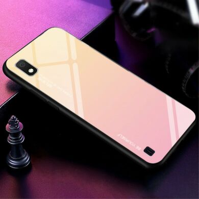 Захисний чохол Deexe Gradient Color для Samsung Galaxy A10 (A105) - Gold / Pink
