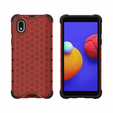 Захисний чохол Deexe Honeycomb Series для Samsung Galaxy A01 Core (A013) - Red